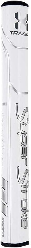 SuperStroke Traxion Tour 2.0 Golf Putter Grip, White/Silver - Image 4
