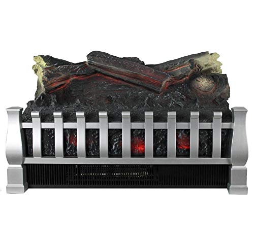 Image of Duraflame DFI021ARU-03 Electric Log Set Heater with Realistic Ember Bed, Nickel