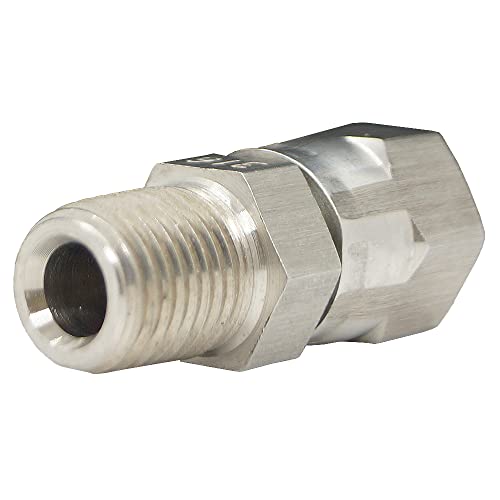 Image of RFS Stainless Steel Straight Tube Fitting, 1 /2 inch Female JIC Swivel x 1 /2 inch Male NPT Pipe