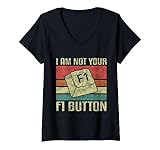 Lustiger Informatik Witz: I AM NOT YOUR F1 Button. Das perfekte Outfit für jeden Computer Nerd Liebhaber aus den 1990 - 2000. Jeder Softwareentwickler wird es lieben. Egal welche Sprache ob C++ C# Python oder Javascript Entwickler.