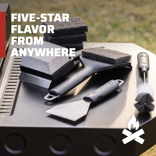 Image of Camp Chef Griddle Cleaning Kit - Flat-Top Griddle Accessories Includes Scraper, 4 Scouring Pads, Pumice Stone & Grease Chute Brush