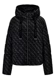 faux leather coat long  GUESS Kurze Daunenjacke mit Kapuze 4G Logo W3BL22WFQU0, Schwarz , S
