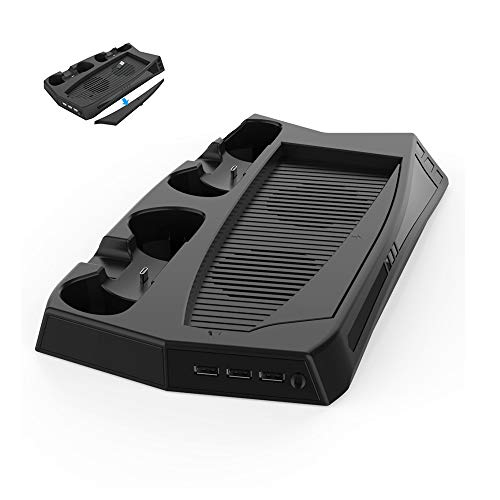 Cooling Fan Charging Dock Vertical Stand for PlayStation 5 PS5 Game Accessories With 3 USB HUB Charger Ports