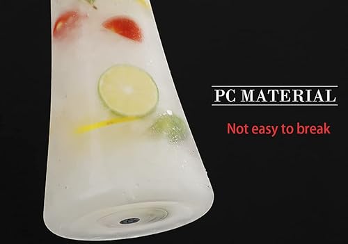 Miniatura 5 de Paquete de 2 jarras de agua acrílicas con tapa abatible, jarra inastillable de grado alimenticio y reciclable, para agua, té helado, jugo, limonada,