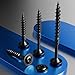 Wensilon (1 lbs)#14 x 8 Black Lag Screws, Structural Wood Screw, Heavy Duty Construction Screw, Rust Resistant, Washer Head, Black Coated Exterior Wood Screws, Star Drive with Bit