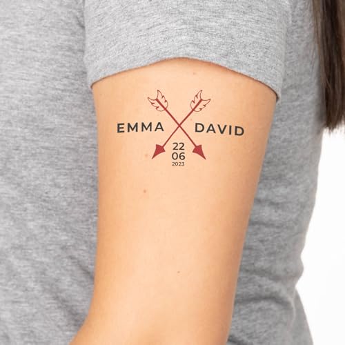 Wanapix | Tatouage Éphémère Personnalisé | Tatouage Temporaire pour Enfants et Adultes| Tatoo Facial | Mariage/Anniversaire/Fête/Enterrement de Vie | 10x5 cm – vue 2