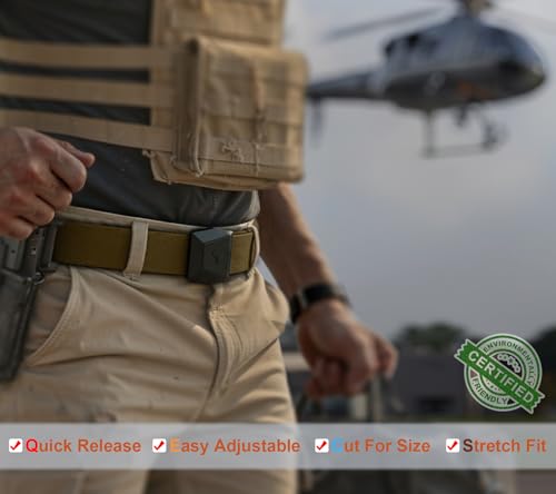 Image of BULLIANT Men Tractical Belt,Stretch Western Rigger Web Belt For Cowboy Military Heavy Duty Hiking Hunting 1.5 inch-Cut For Fit