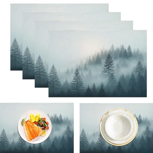 Set de table paysage Morandi lavable et antidérapant pour protéger la cuisine - 3