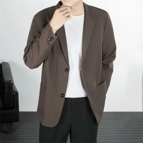 Men's Four Seasons Solid Color Suit Jacket Single-Breasted Casual Daily Suit Jacket4