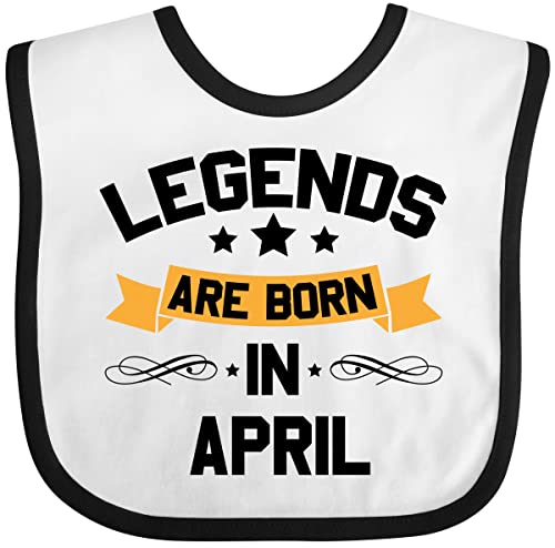 inktastic Legends Are Born in April Baby Bib
