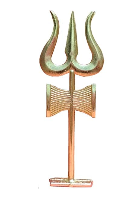 Generic Trishul Shiva Damru Trishul Shiva Lingam Shivling Stand Shivling Idol Shiv Parivar Tirshul Size- 11 cm