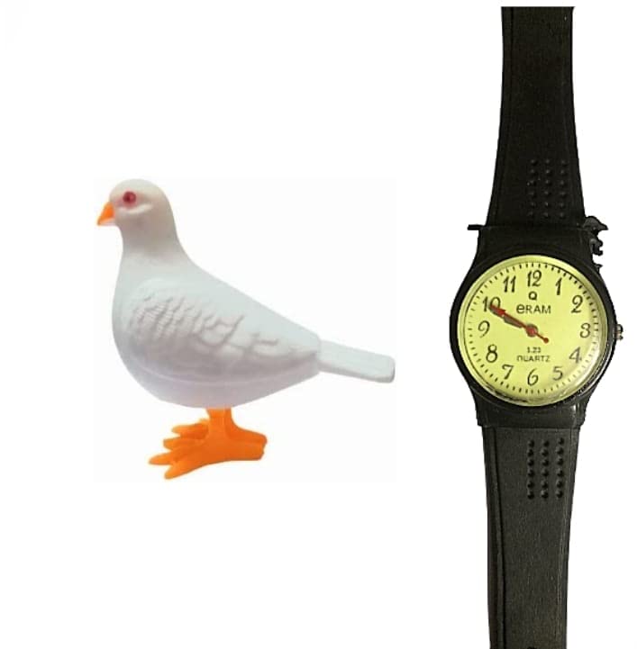 YOOKO (Pack of 1 Plastic Bird Figure Kids Toy, Key Start, Pigeon Tak Tak Sound + Free 1 Pcs Watch for Unisex Kids (B0C2ZZSLG8) Amazon Price History, Amazon Price Tracker