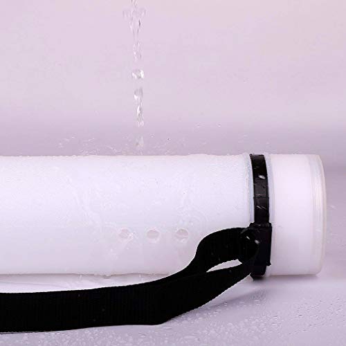 (2 Pack) White Expandable Poster Tube with Strap Storage Tubes with Caps and Labels for Use as