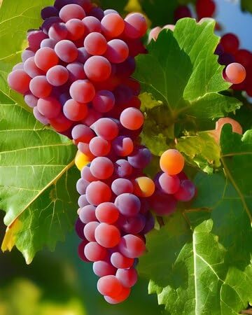 Image of GreenWorld Rare Sweet Red Grape,Lal Angoor (Guti Kolom) Live Plant Hybrid Big Size inchSpecial Variety inch(Fruit After 1 Year)