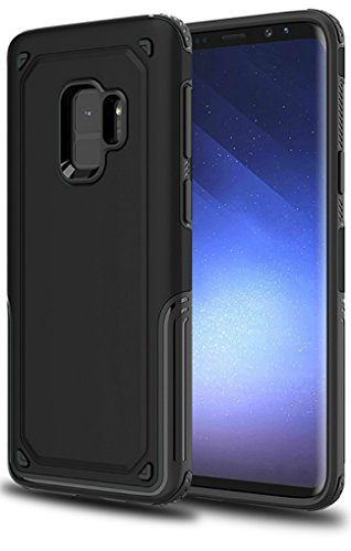 Zmaomaoy YIROCK Galaxy S9 Case, Hyperion [Titan Series] Slim Dual Layer Protective Cell Phone Cover for Samsung Galaxy S9 (2018) -Matte Black
