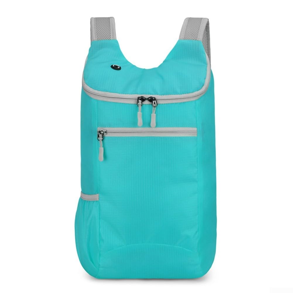 Water Resistant Foldable Backpack for Outdoor Use Lightweight Carry for Travel Commuting and Exercise (Blue)