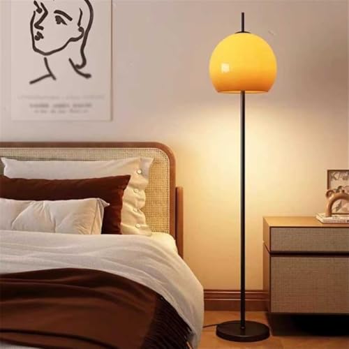 Lámpara de pie redonda LED regulable para interior, dormitorio y salón 8