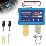 UCkasayfy Ferngesteuerter Batterietrennschalter 12V 140A mit Led-Spannungsanzeige Anti-Diebstahl-Kill-Schalter für Auto, Wohnmobil, ATV, LKW, Marine
