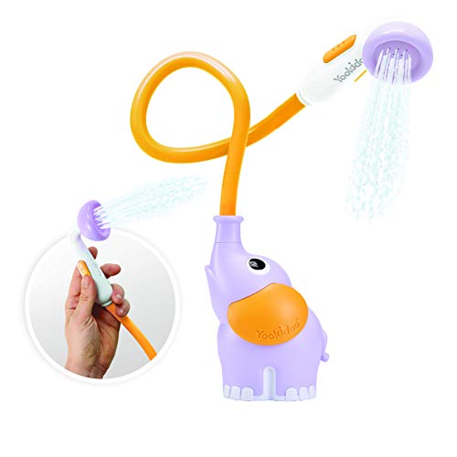 Image of Yookidoo Baby Bath Shower Head - Elephant Water Pump and Trunk Spout - for Newborn Babies in Tub Or Sink