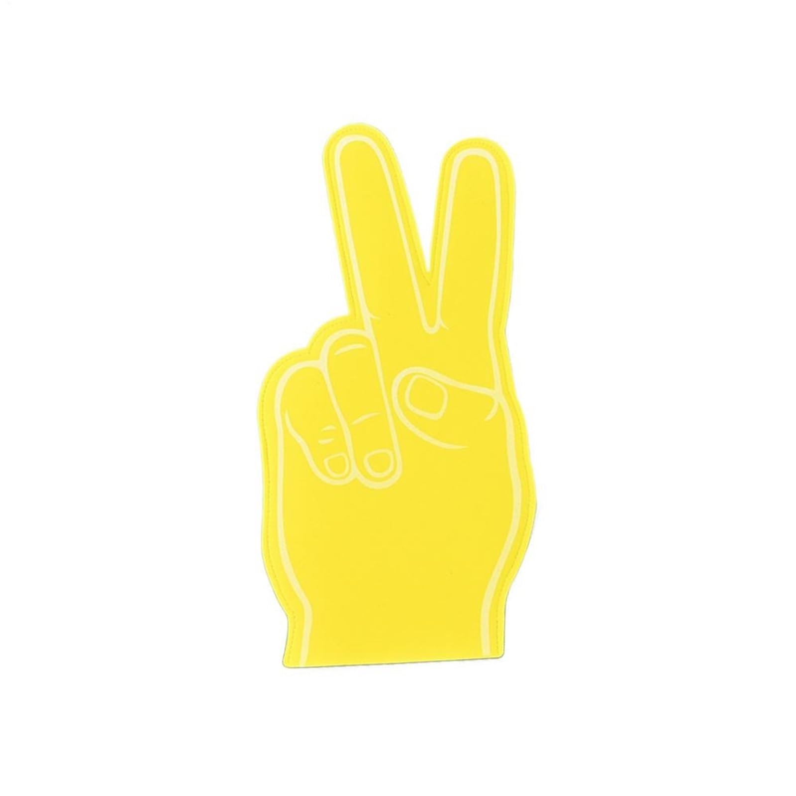 2pcs Cheerleading Hand Gesture Foams Finger For Sporting Events Party Noisemaker Supply For All Occasions for Parties Celebration(Yellow)