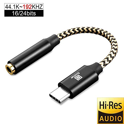 SIUONI USB C Headphone Adapter,Portable Headphone Amplifier, DAC Provide 192k/24bit Lossless Audio and 500mA Current Output, Achieved The high Performance of Headphone, Support Most Android Cellphone