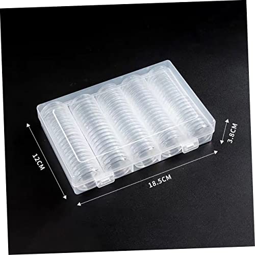 Caja transparente para colección de monedas 100 piezas miniatura 6
