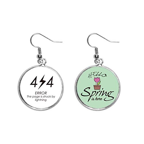 Pendientes de primavera temáticos de error 404, el regalo ideal para una programadora
