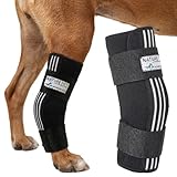 Nature Pet SPRUNGGELENK Schutz Bandage Hund HINTERBEIN – Sprunggelenk Bandage mit Leckschutz Hund – Verstellbarer Tarsal-Stulpen für Hunde zum Schutz des Hinterbeins 135° Winkel/Größe S 4