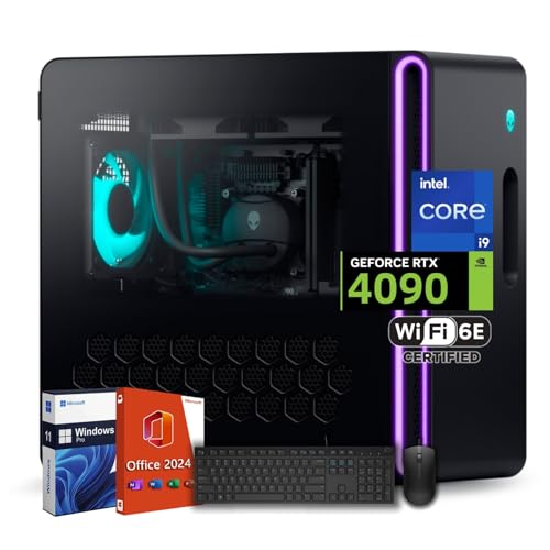 Alienware Aurora R16 Gaming Desktop PC, NVIDIA RTX 4090 24GB GDDR6X, Intel i9 14900KF(Up to 6.0GHz), AlienFX Liquid Cooling, Wi-Fi 6E, 64 GB DDR5, 8 TB SSD, Custom RGB Lights, Win 11 Pro, Office 2024
