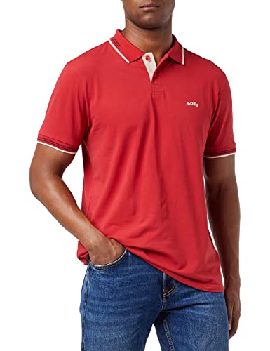 BOSS Herren Jersey, Polo, Medium Rot, M
