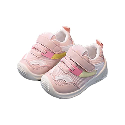 Baby Boy Girl Shoes Breathable Walking Shoes Lightweight Non-Slip Sneakers Infant First Walkers 6 9 12 (Pink, 6 Infant)