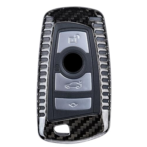 Coque de clé télécommande en fibre de carbone pour BMW Série 3 5 X3 X4 GT3 M3 M4 Noir