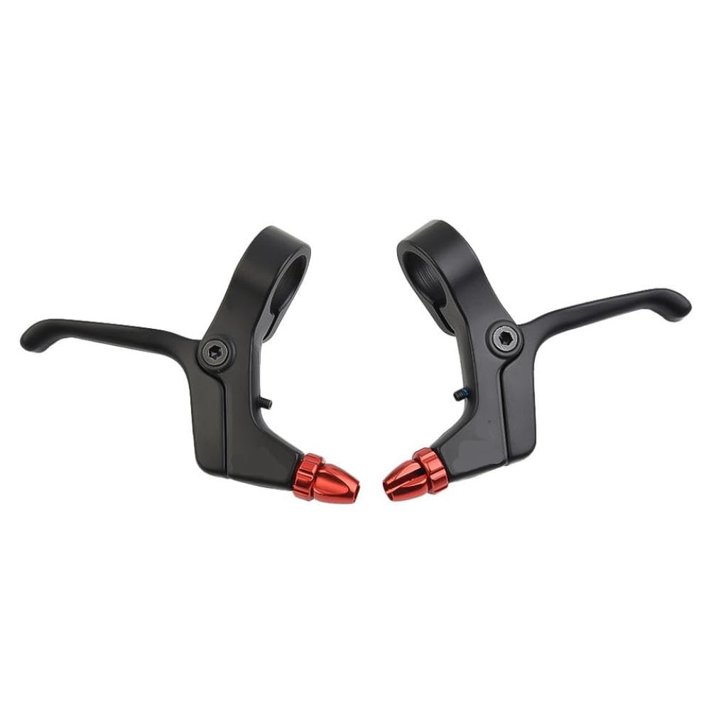 Zkrgzbbnr Red 2 Finger Brake Levers Compatible With Mountain Bicycle Kid Bike Mtb Mechanical Disc Brakes Linear-Pull Brakes(Red)