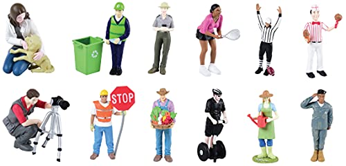Constructive Playthings MTC-334 Pretend Professionals Career Doll Figures, Toy Figures for Kids, Set of 12 - Thumbnail 6