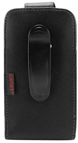 Vertical Style Slide In Case Made In Genuine Leather With Strap Closure And Fixed Swivel Clip Black For Microsoft Lumia 950Xl #TOP2