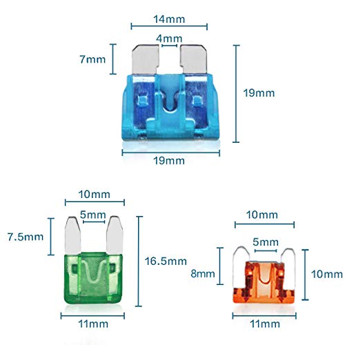 Vrupin 1.0 282Pcs-Car Fuses Assortment Kit,Blade-Type Automotive Fuses,Automotive Fuses-Standard&Mini&Low Profile Mini(2A/5A/7.5A/10A/15A/20A/25A/30A),Replacement Fuses thumb #2