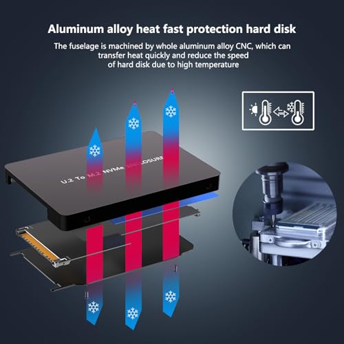 Carcasa Adaptadora U.2 SFF 8639 a NVMe de Aluminio miniatura 4