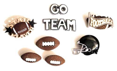 The Football Collection - Buttons by Dress it Up Buttons and Embellishments - 8 Pieces