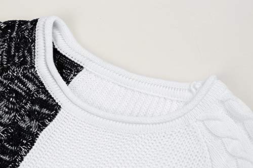 Karlywindow Men's Crew Neck Pullover Sweaters Slim Fit Long Sleeve Ribbed Knitted Twisted Warm Cozy Jumpers Sweater #TOP2