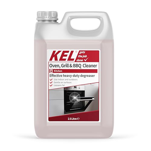 KEL - Oven, Grill, & BBQ Cleaner Spray, Removes Baked On Food & Burnt-in Grease Fast, For Kitchen & Outdoors - 2.5 Litre