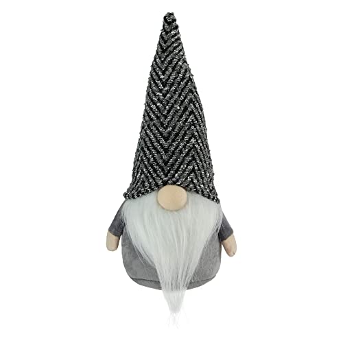 Standing Gnome with Chevron Hat Christmas Figure - 12