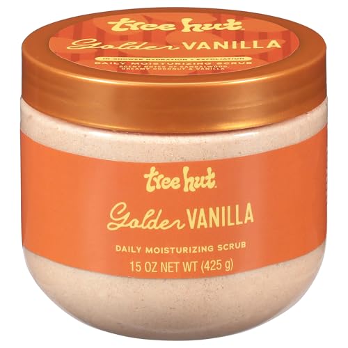 Tree Hut Golden Vanilla Daily Moisturizing Scrub, Gentle Exfoliating, Hydrating & Nourishing Whipped