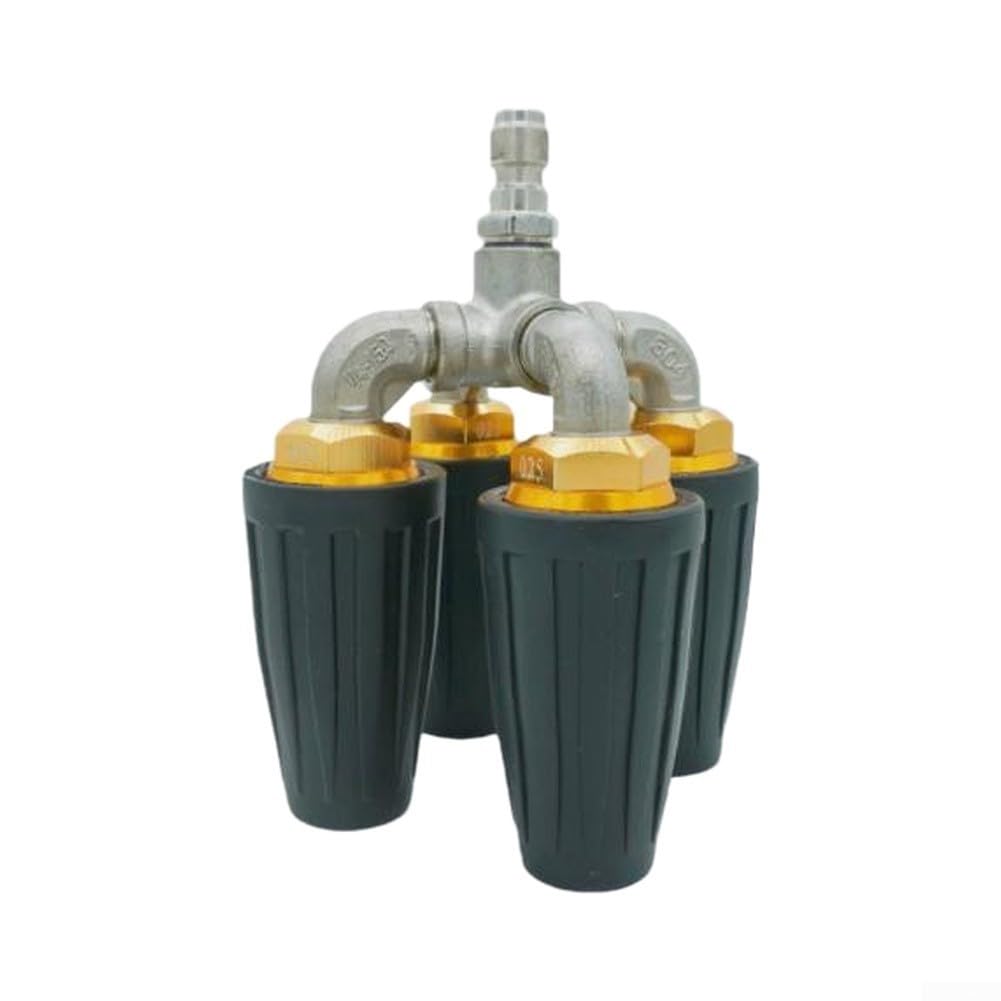Ugello per lavaggio Acciaio 4000 PSI per robusto Ugello per lavaggio(Black) | Acciaio 304, componenti in ottone, guarnizioni doppie, a 4000 PSI, durata superiore