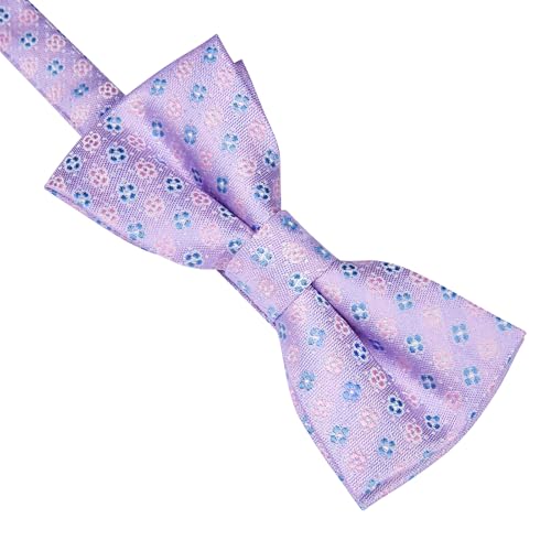 Image of HISDERN Bow Ties for Boys Pre Tied Toddler Bow Tie Adjustable Kids Bowties Clip On Fun Patterned Bowties for Wedding Party