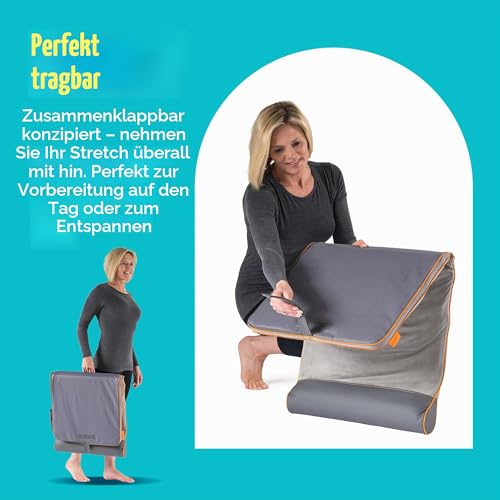Homedics Stretch Stretchingmatte inspiriert durch Yoga, Yogamatte Gymnastikmatte Fitnessmatte mit 7 Luftkammern für Fitness und Entspannung, Dehnung der Muskulatur und Verbesserung der Beweglichkeit