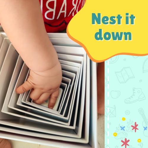 Image of PepPlay Stacking And Nesting Cubes Educational Toys, Early Learning, Brain Activity, Travel-Friendly Toy For Toddlers, Montessori Toys For 1+ Year-Old, Gift For 1, 2 Years Old Boys & Girls, Multicolor