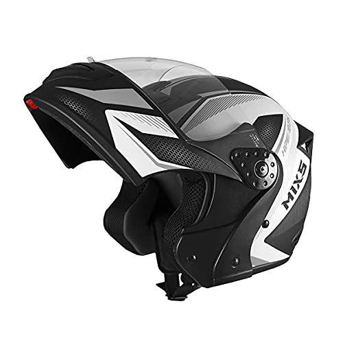 Capacete Escamoteável MIXS Gladiator Neo Fosco 56 Grafite/Branco/Preto