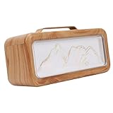 Qcwwy Luftbefeuchter mit ätherischen Ölen, USB-Dual-Spray, Bergbefeuchter, Ultraschall, Leiser Betrieb, Aromatherapie-Diffusor, Tragbarer Desktop-Duft mit LED für Zuhause, (Helle Holzmaserung)