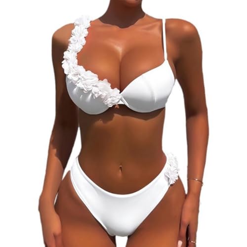 Bikini Set Femme Harssidanzar Maillot de Bain Deux pièces Sexy Rose