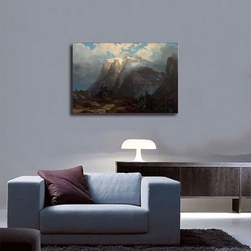 Impression sur toile Mount Brewer Albert Bierstadt de qualité musée - 6